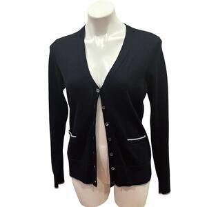 Brooks Brothers Navy Blue Cardigan sz M Italian Merino Wool Cardigan